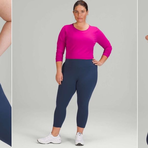 lululemon athletica Pants - Lululemon Wunder Train High-Rise Crop 23" Size 12 Mineral Blue